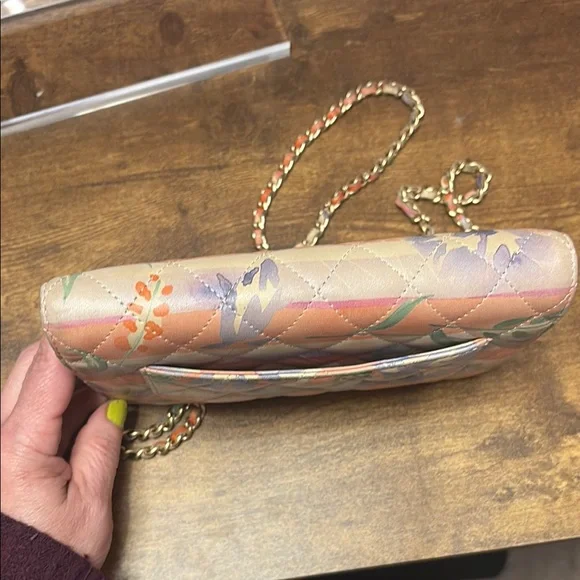CHANEL, UNIQUE, & INCREDIBLY PRICED, Floral Chain wallet on chain crossbody. - Picture 7 of 11